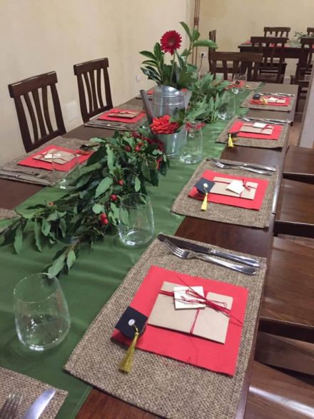 Tavolata personalizzata Laurea Locanda Domus Romulea